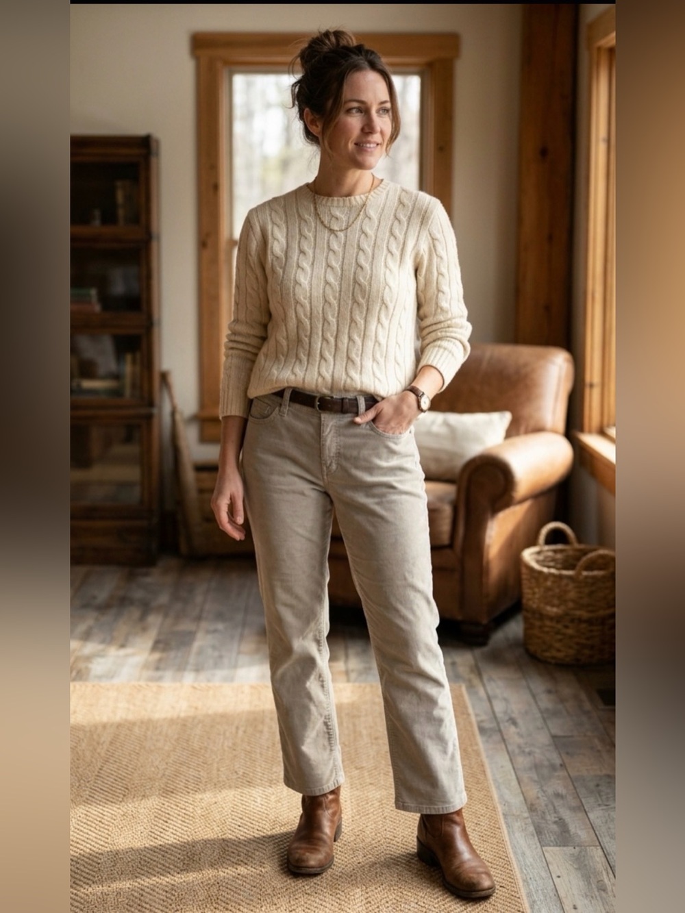 Ralph Lauren Light Gray Women’s Corduroy Pants #vintage #size6P